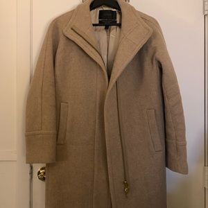 J. Crew Cocoon Coat Stadium-Cloth Wool - Sandstone